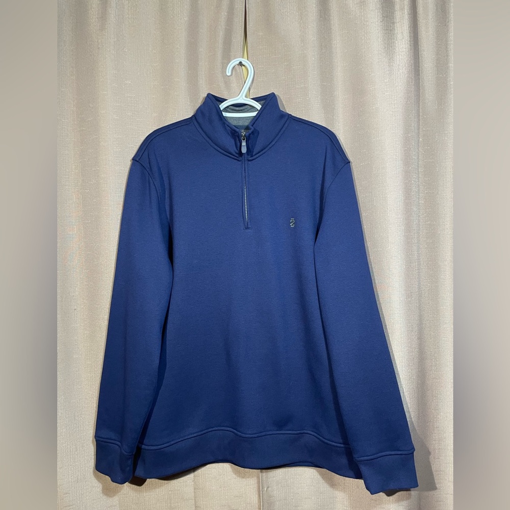 Izod Men’s XL Advantage Performance Quarter Zip Fleece- NAVY EUC